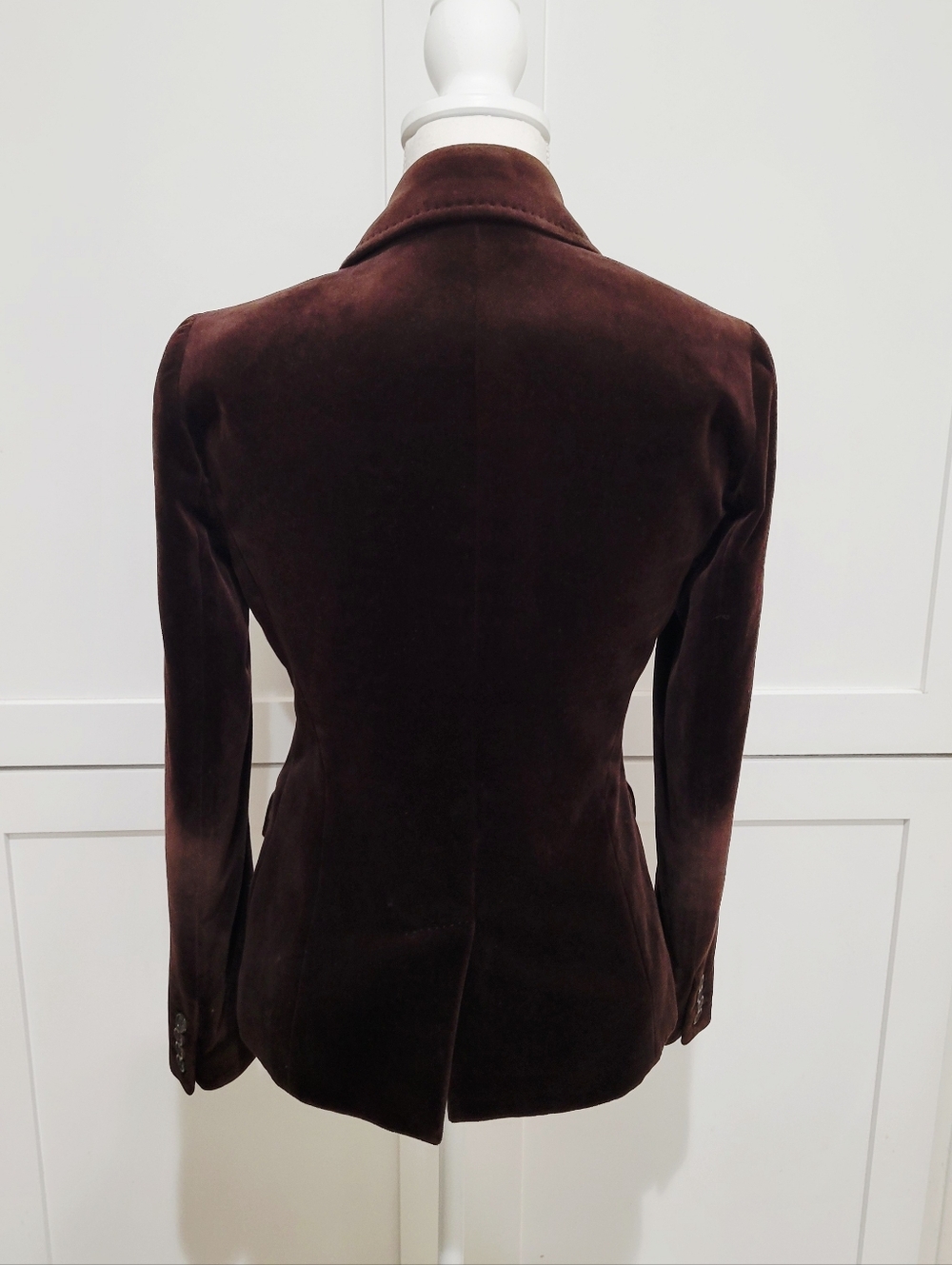 VTG Y2K J. Crew Women's Velvet Single-Button Blazer - Dark Brown | Size 6 - Picture 2 of 6